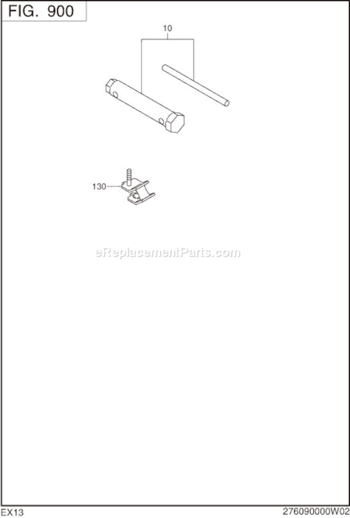 Accessories Label Diagram and Parts List for EX130D10050  Subaru Engine