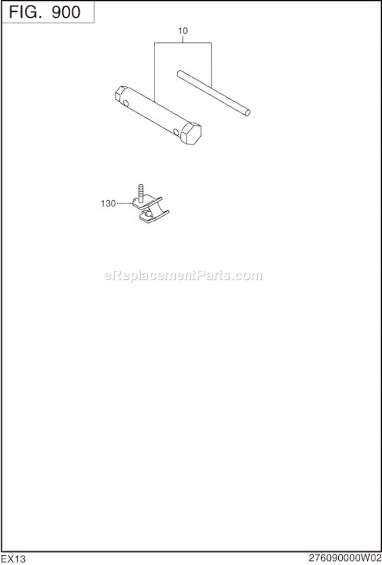 Accessories Label Diagram and Parts List for EX130D10010  Subaru Engine