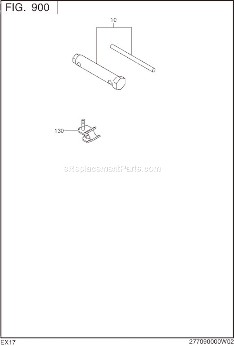 Accessories Label Diagram and Parts List for EX170D00001  Subaru Engine
