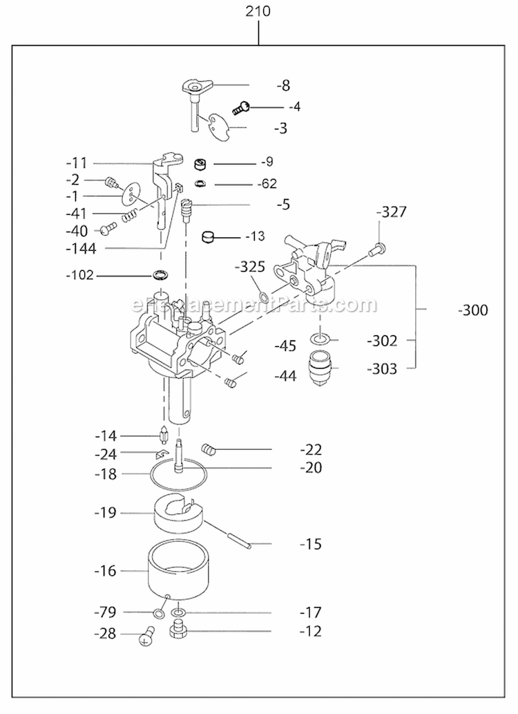 Page L Diagram and Parts List for EX210D50260  Subaru Engine