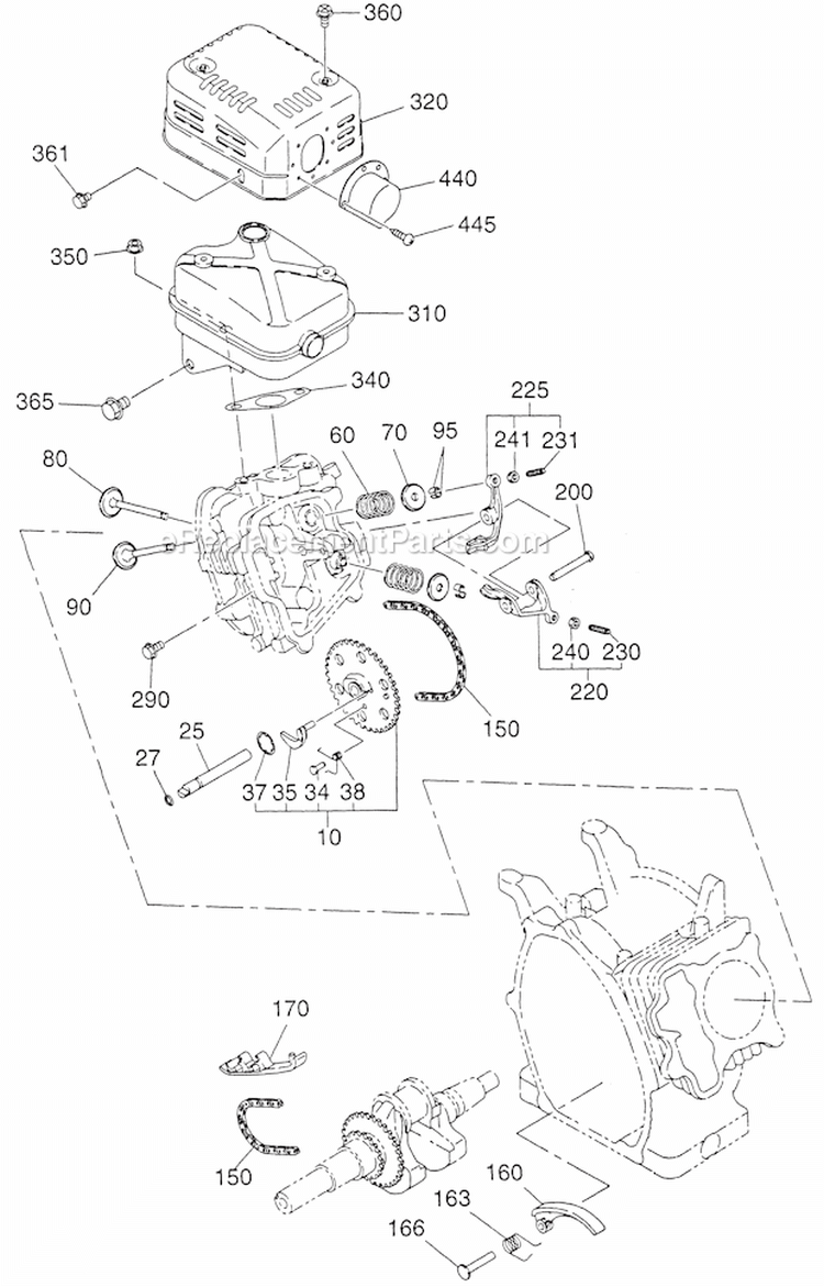 Page D Diagram and Parts List for EX210D50260  Subaru Engine