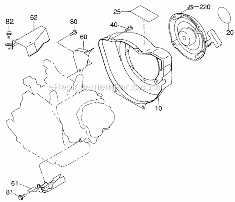 Cooling And Starting Group Diagram and Parts List for EX210D52251  Subaru Engine