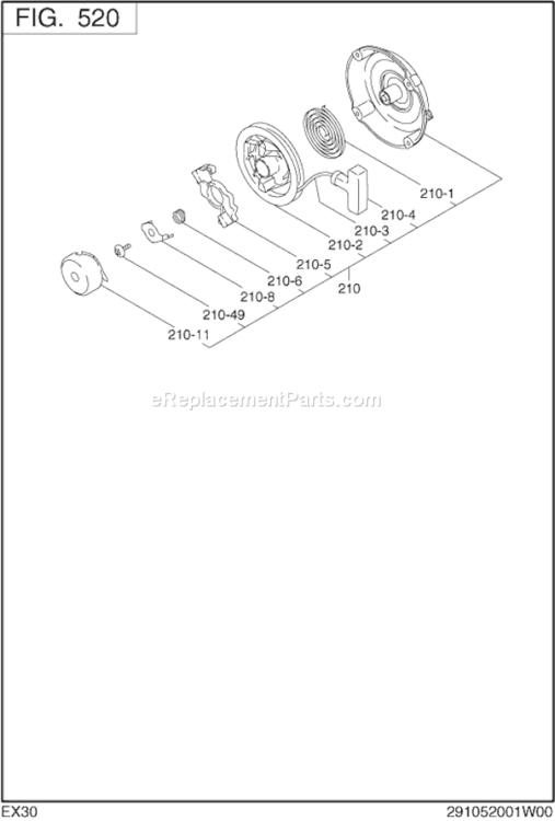 Page G Diagram and Parts List for EX300D20072  Subaru Engine