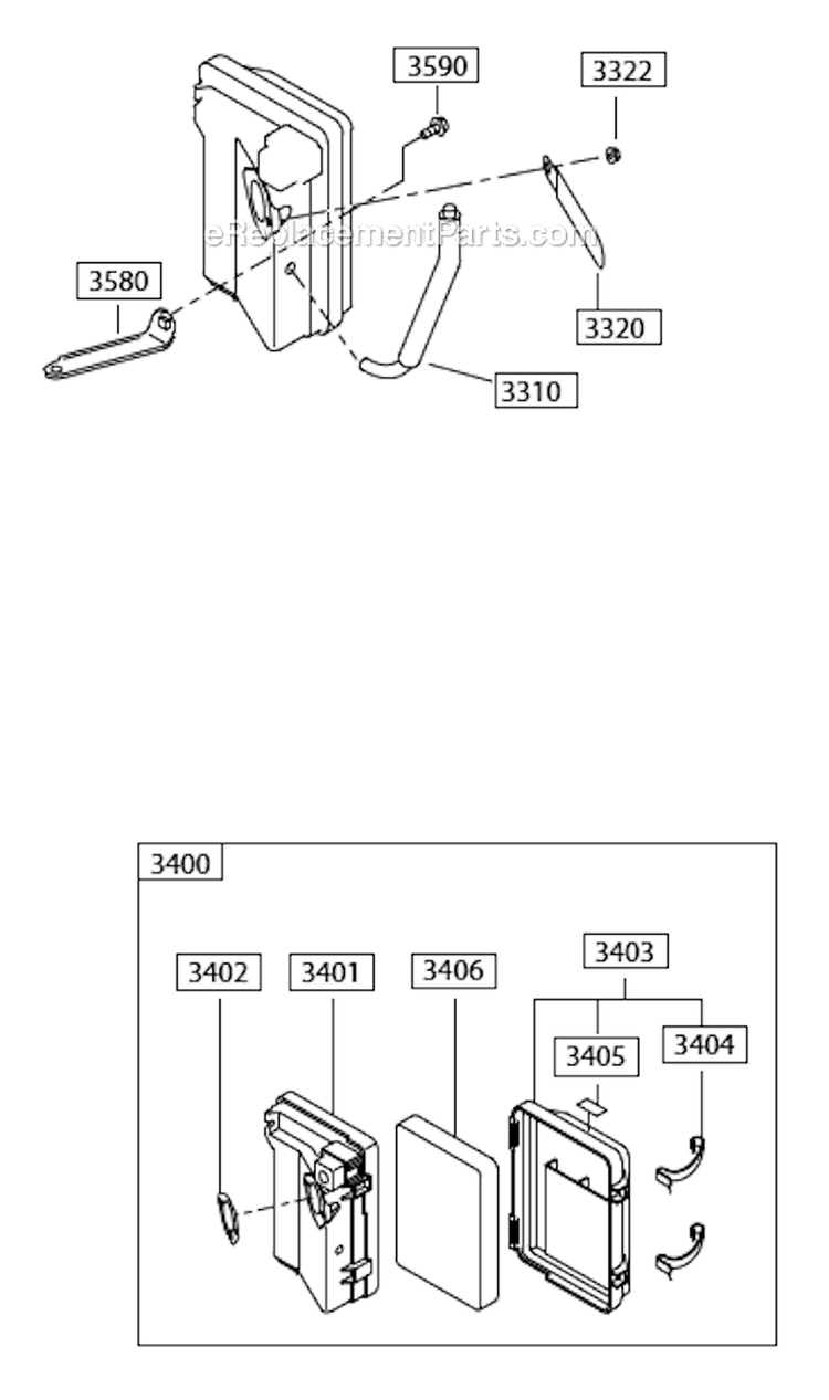 Air_Cleaner Diagram and Parts List for EX300DE5220  Subaru Engine