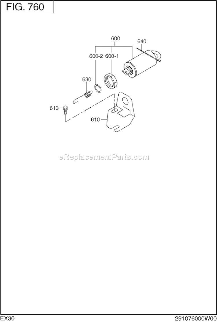 Page K Diagram and Parts List for EX300D20061  Subaru Engine