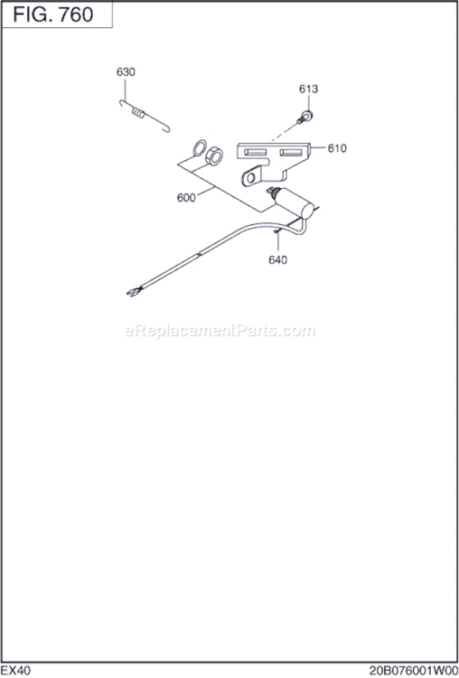 Page K Diagram and Parts List for EX400D52080  Subaru Engine