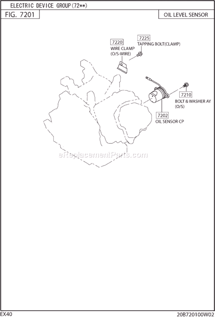 Electric Device Gr2 Diagram and Parts List for EX400D52050  Subaru Engine