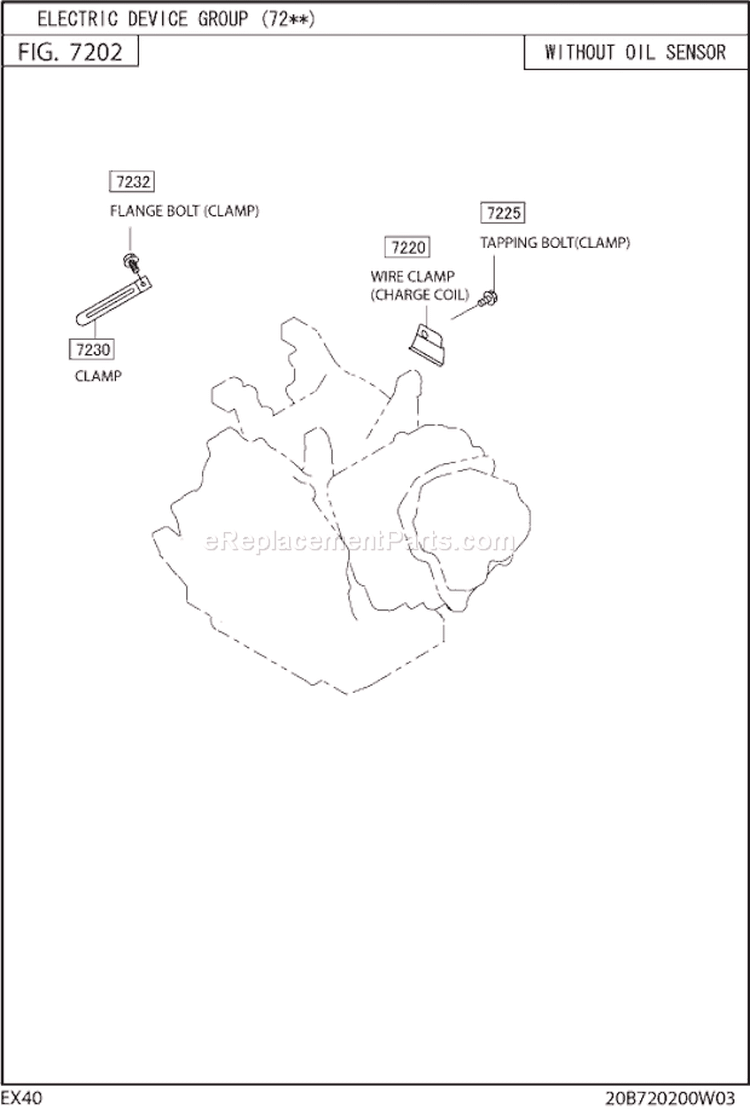 Electric Device Gr2 Diagram and Parts List for EX400DS0030  Subaru Engine