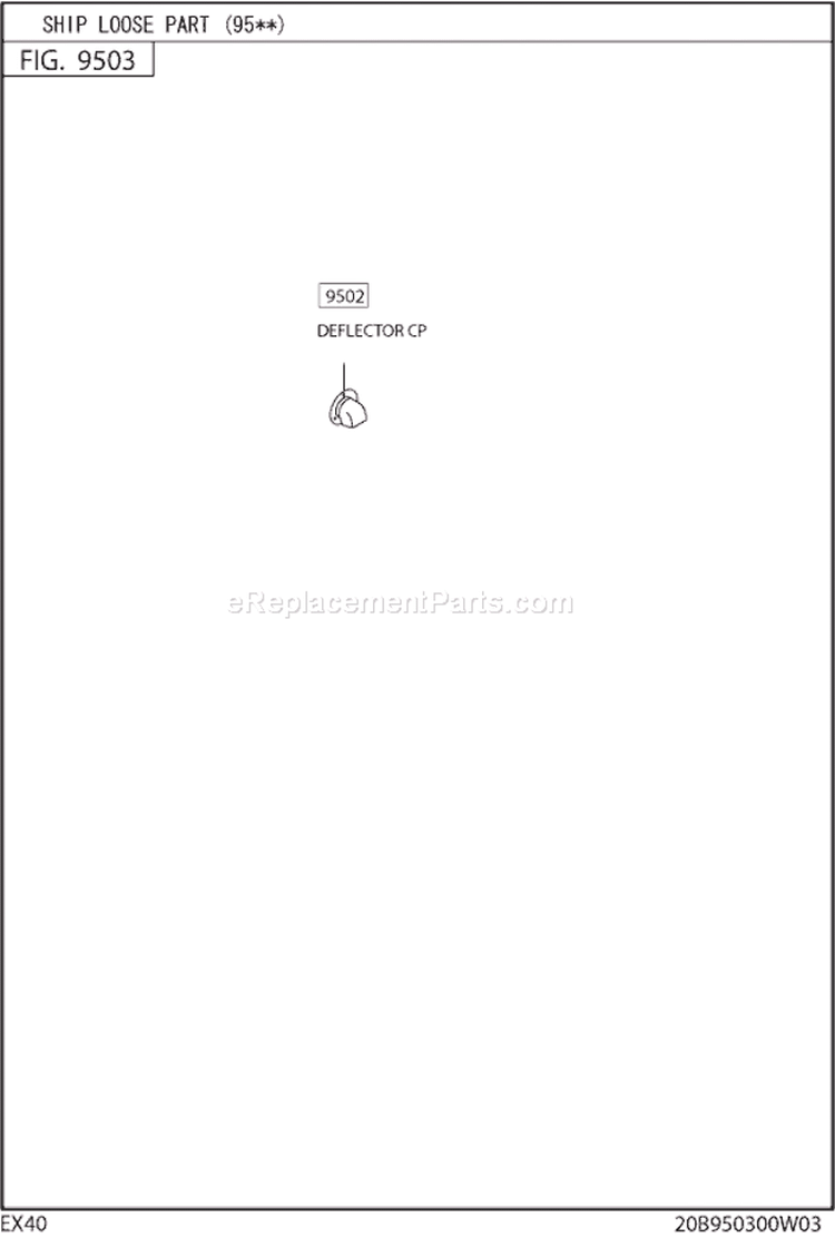 Ship Loose Part Gr Diagram and Parts List for EX400D52010  Subaru Engine