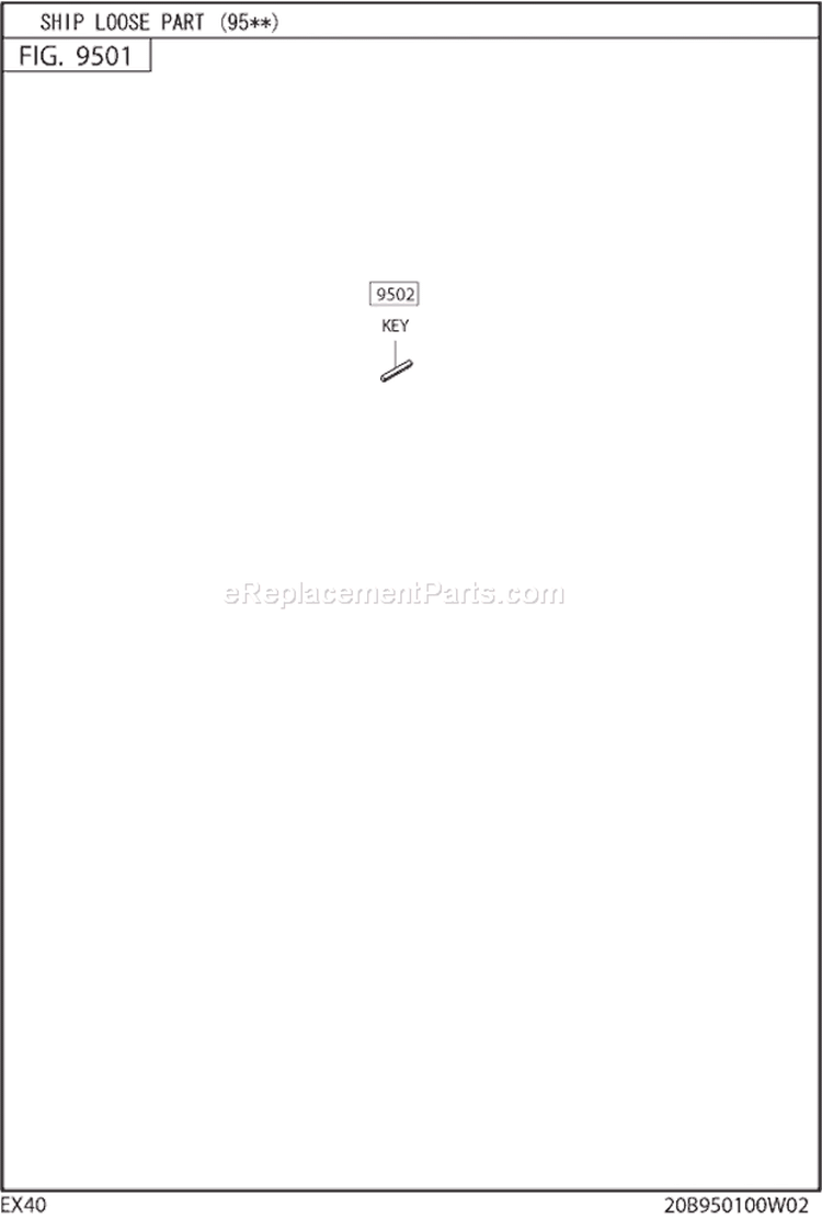 Ship Loose Part Gr Diagram and Parts List for EX400D50000  Subaru Engine