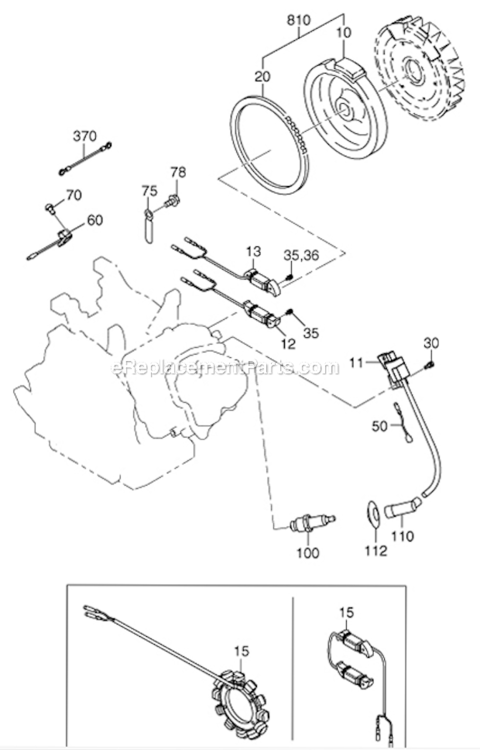 Electric_Device Diagram and Parts List for EX400SE5041  Subaru Engine