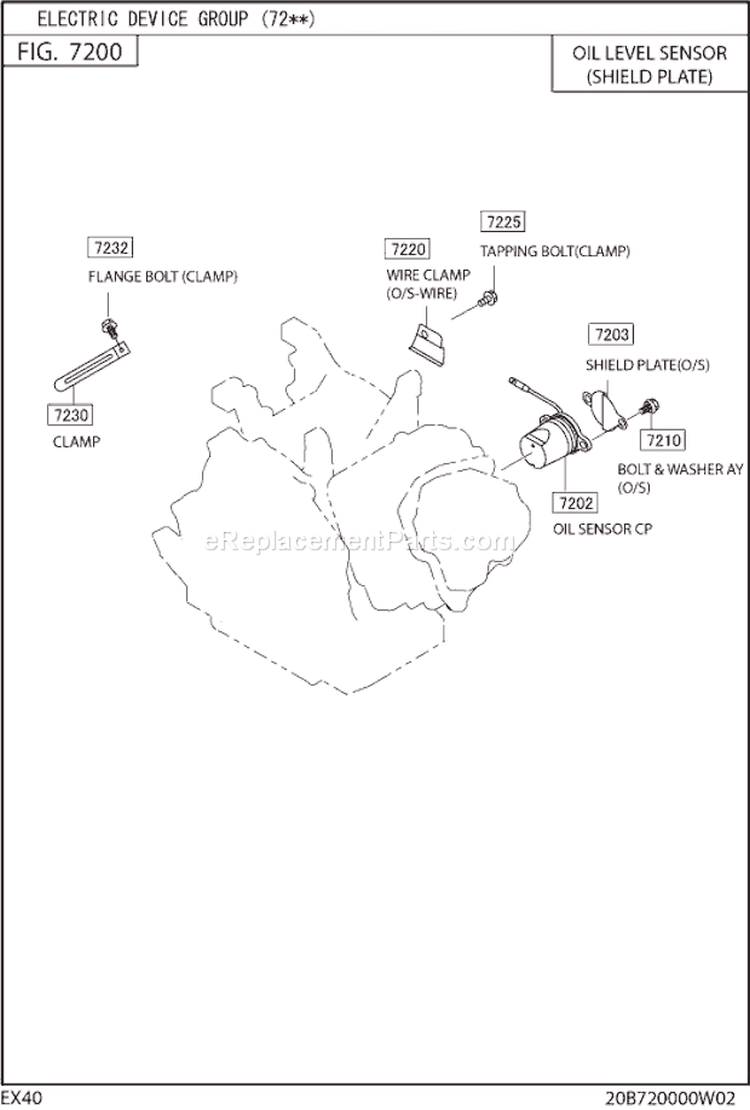 Electric Device Gr2 Diagram and Parts List for EX400DS5230  Subaru Engine
