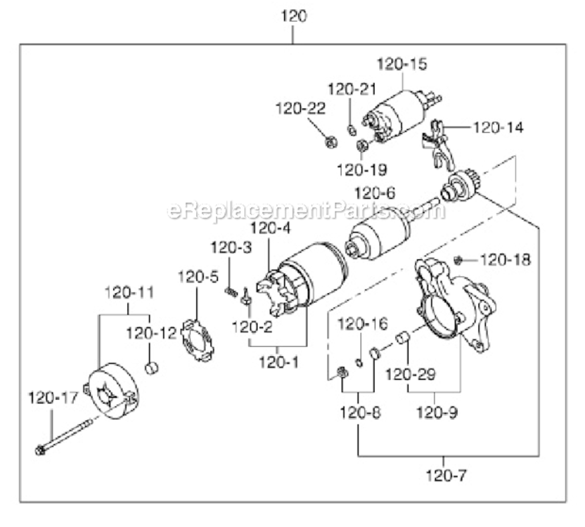 Page L Diagram and Parts List for EX400SE5221  Subaru Engine