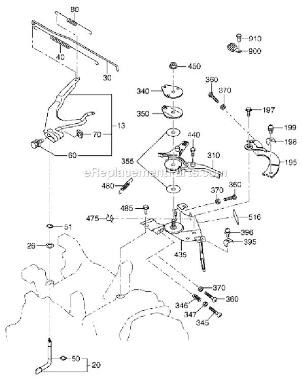 Governor_Operation Diagram and Parts List for EX400SE5221  Subaru Engine