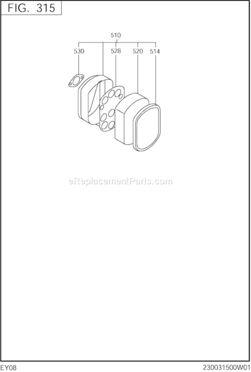 Page D Diagram and Parts List for EY080D60000  Subaru Engine