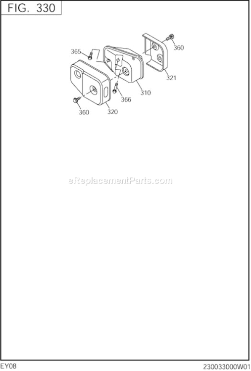 Page E Diagram and Parts List for EY080D60000  Subaru Engine