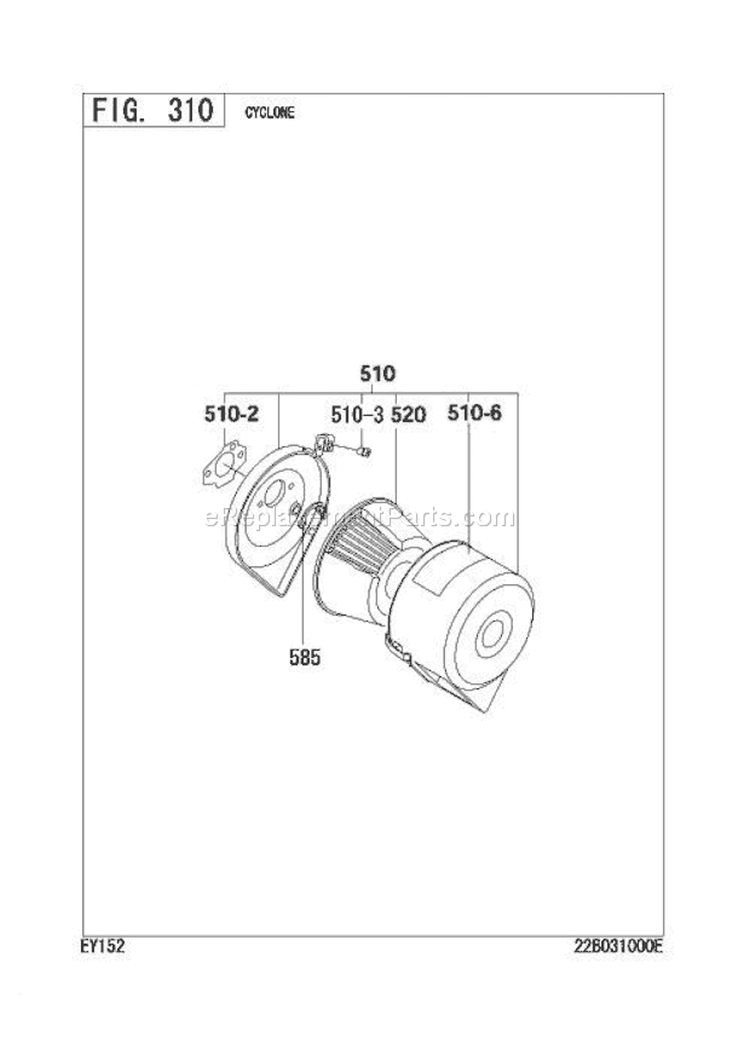 Page D Diagram and Parts List for EY152BB5150  Subaru Engine