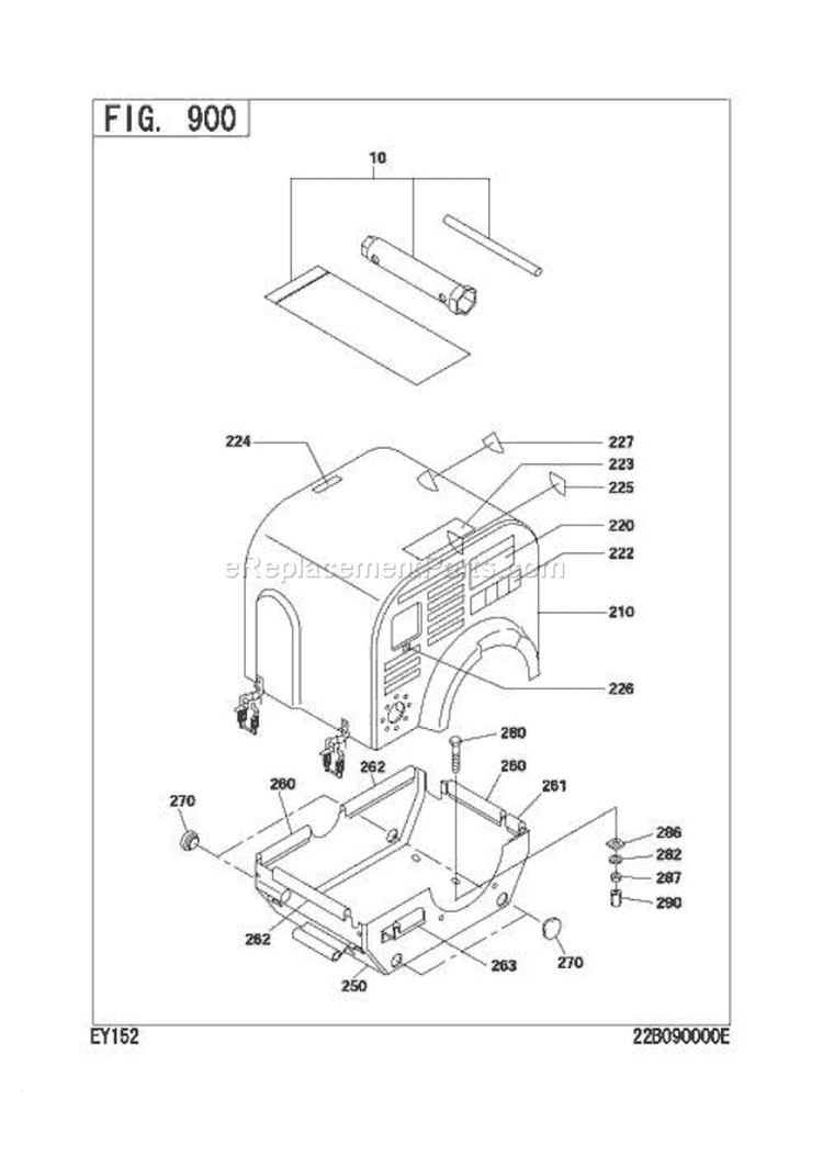 Page L Diagram and Parts List for EY152BB5150  Subaru Engine