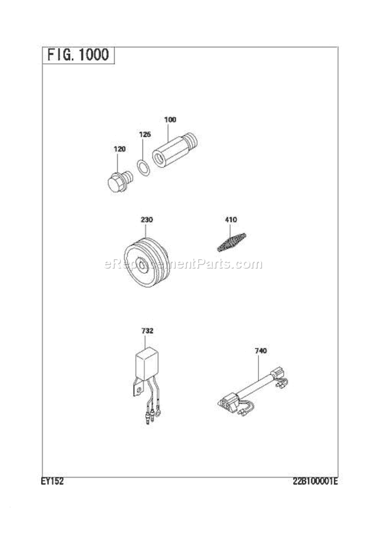 Page L Diagram and Parts List for EY152BN7020  Subaru Engine