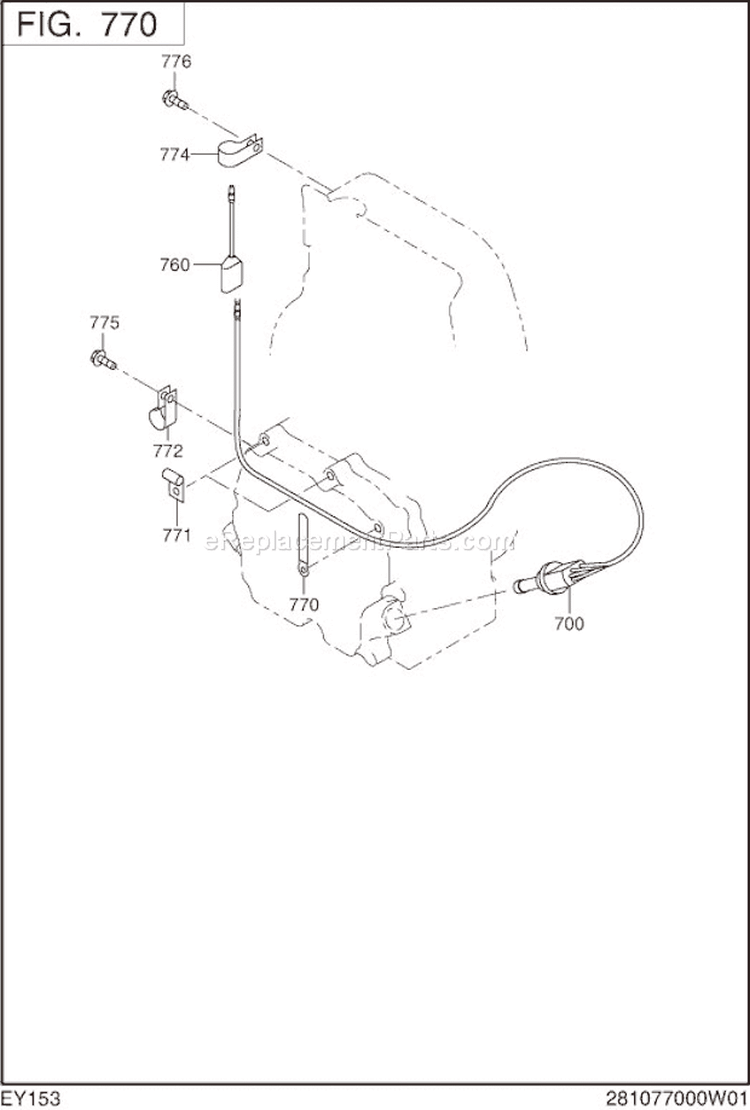 Page L Diagram and Parts List for EY153D60020  Subaru Engine