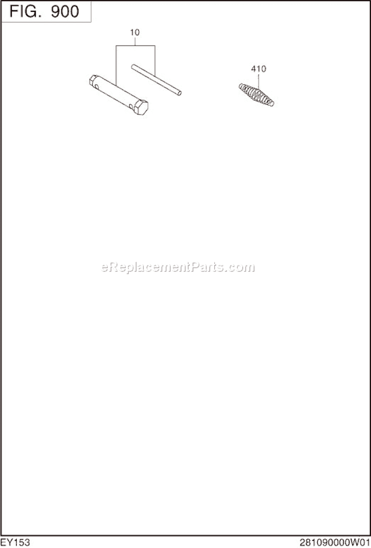 Page K Diagram and Parts List for EY153D00340  Subaru Engine