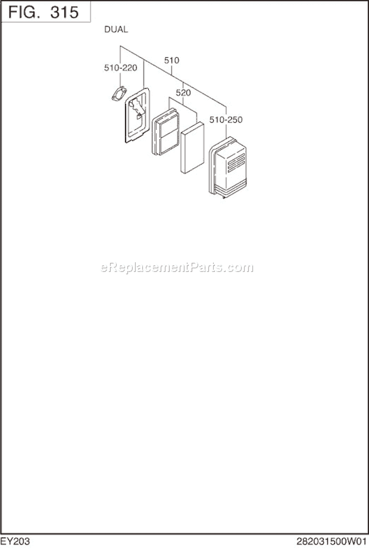 Page D Diagram and Parts List for EY203D60190  Subaru Engine