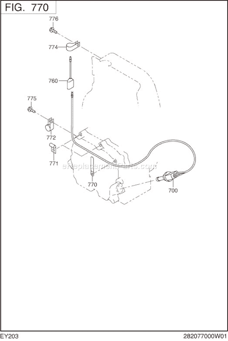 Page L Diagram and Parts List for EY203D34500  Subaru Engine