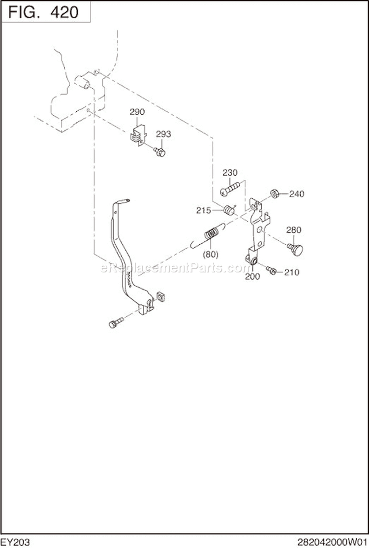 Page F Diagram and Parts List for EY203YD4520  Subaru Engine