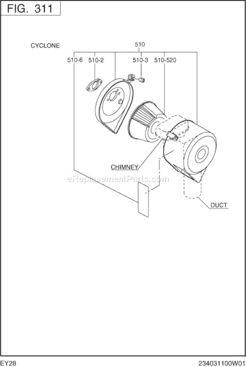 Page D Diagram and Parts List for EY280D50450  Subaru Engine