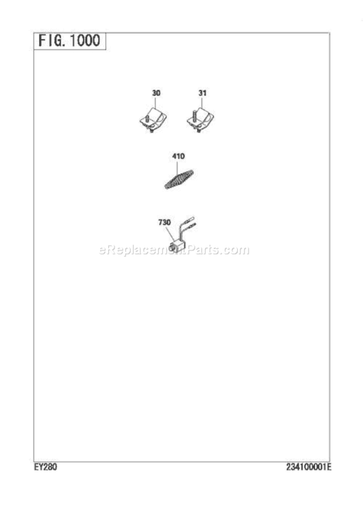 Tandoku Hasso Buhin Diagram and Parts List for EY280D65280  Subaru Engine