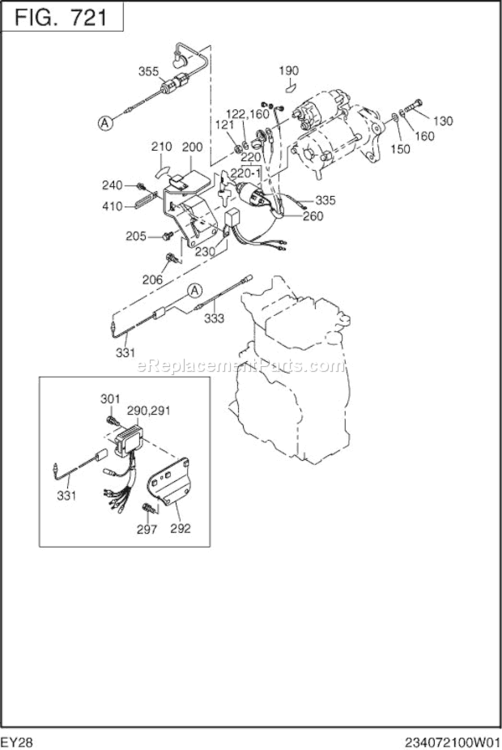 Page M Diagram and Parts List for EY280DS7510  Subaru Engine