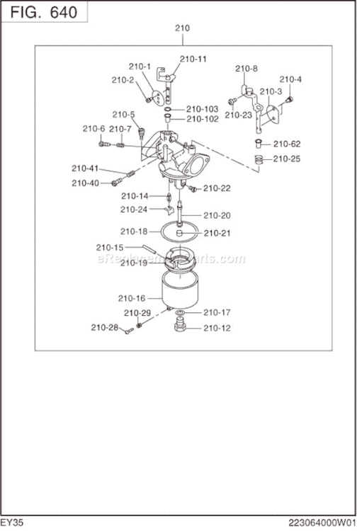 Page L Diagram and Parts List for EY350BB7190  Subaru Engine