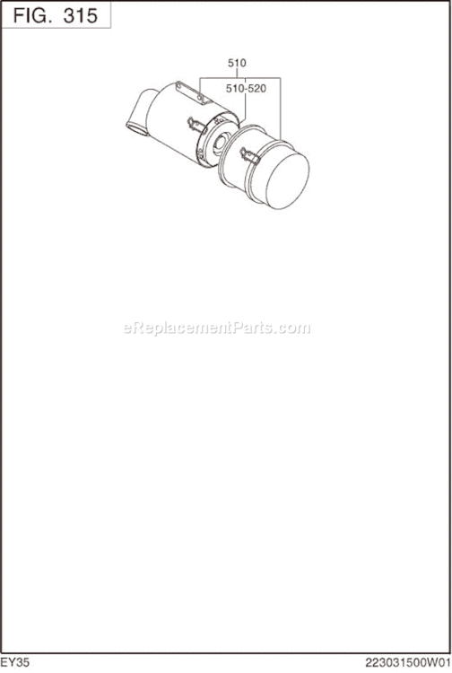 Page D Diagram and Parts List for EY350BS7790  Subaru Engine