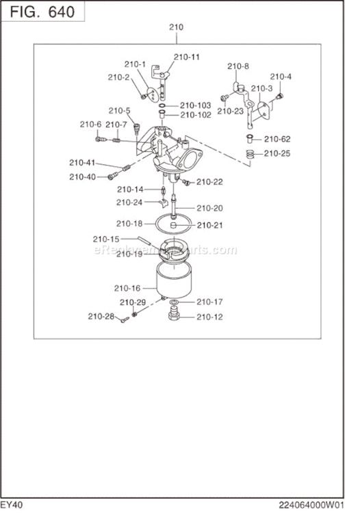 Page L Diagram and Parts List for EY400BB7810  Subaru Engine