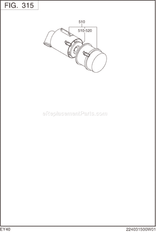 Page D Diagram and Parts List for EY400DS8171  Subaru Engine