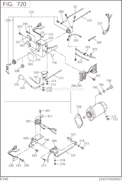 Page N Diagram and Parts List for EY400DS8500  Subaru Engine