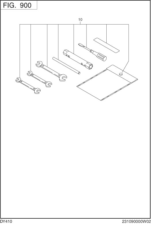 Accessories,label Diagram and Parts List for DY410YD2600 DY410 Subaru Engine