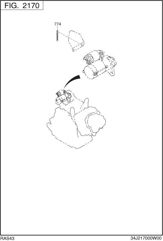 Engine Diagram and Parts List for RAS43023610 S4300I Subaru Generator