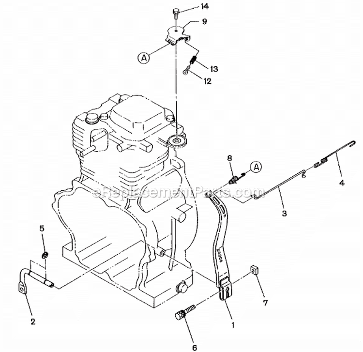 Governor_Operation Diagram and Parts List for RGV4100  Subaru Generator