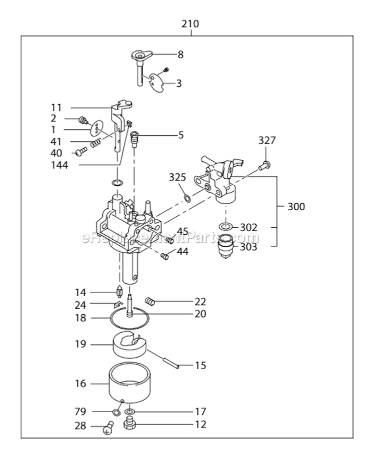 Fuel Lubricant 2 Diagram and Parts List for SP170 EX170DT1100 Subaru Engine