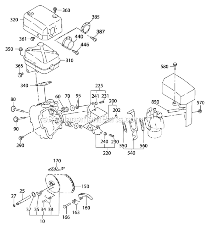 Intake_And_Exhaust_Group Diagram and Parts List for SP210  Subaru Engine