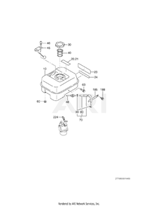 600 Fuel And Lubricant Diagram and Parts List for EX170DM2471  Subaru Engine
