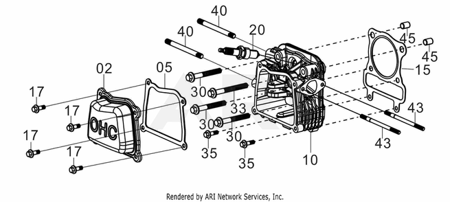 120 Crankcase Diagram and Parts List for EA190VS5030  Subaru Engine