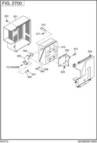 Muffler Diagram and Parts List for RLE75016001 RGX7500 Subaru Generator