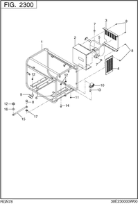 Pipe Frame Diagram and Parts List for RGN78016500 RGN7800E Subaru Generator