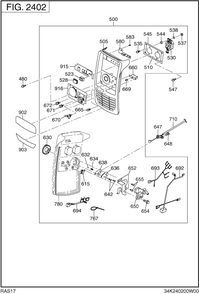 Control Group Diagram and Parts List for RAS17018011 R1700i Subaru Generator