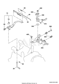 400 Governor Diagram and Parts List for EX270D10230  Subaru Engine