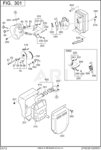 Part Location Diagram of 277-34003-01 Subaru Exhaust pipe cp
