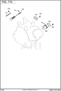770 Electric Device Diagram and Parts List for EX400D51011  Subaru Engine