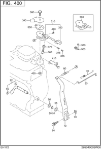 Governor,operation Diagram and Parts List for EH172BS0241 EH172 Subaru Engine